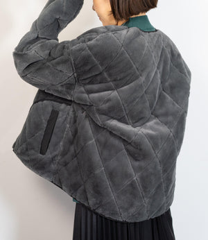 リバーシブルファーキルティングアウター
