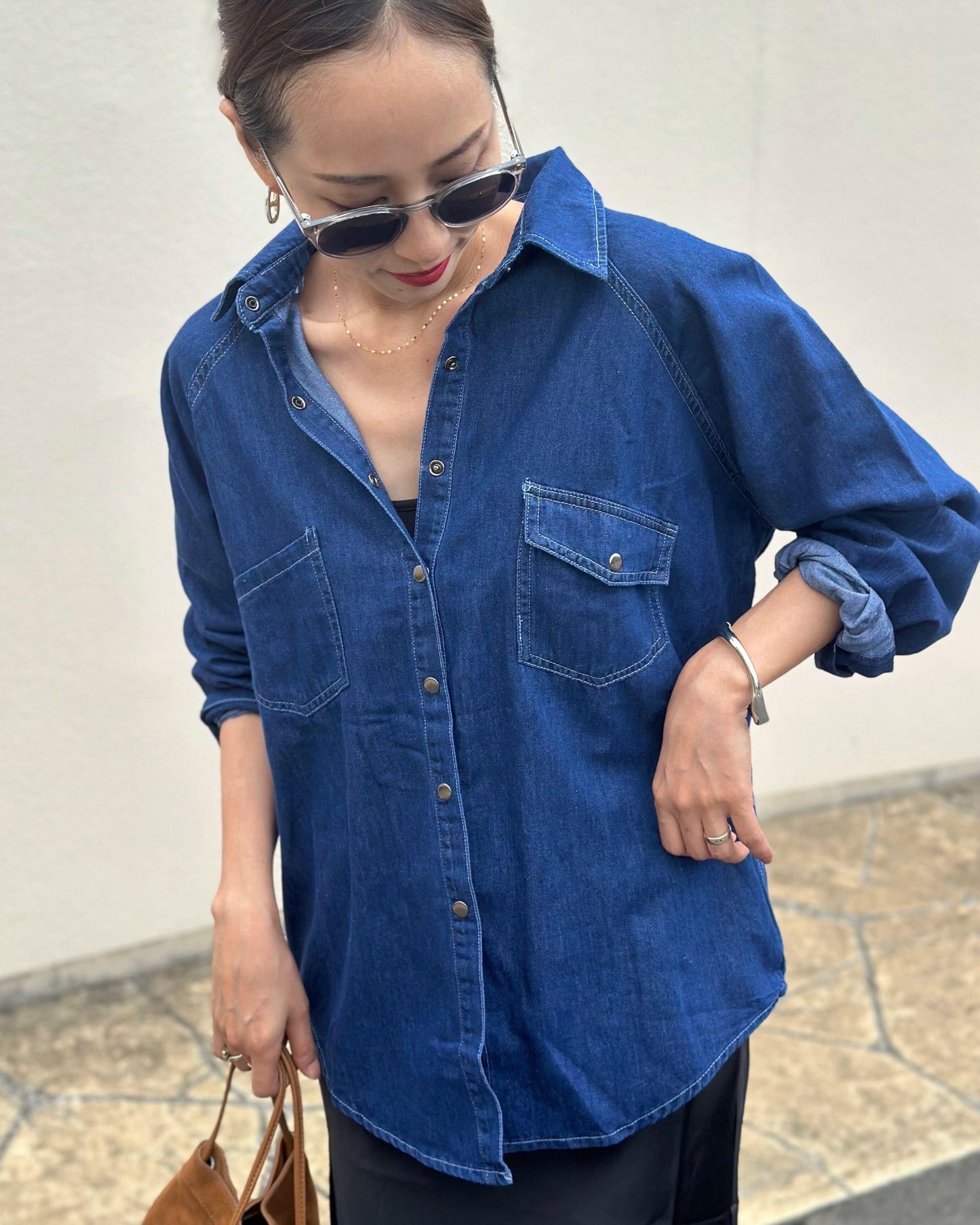 ソフトデニムシャツ