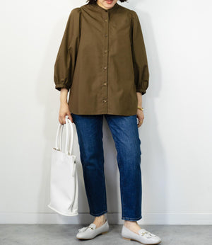 ギャザースリーブブラウス