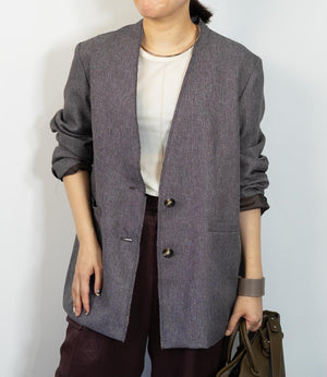 ツイードライクノーカラージャケット