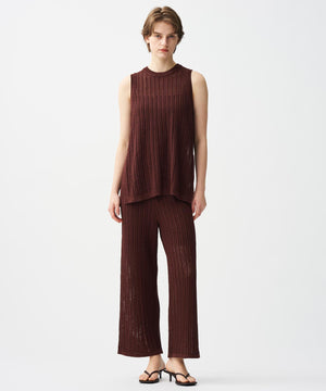 シースルーケーブルニット パンツ