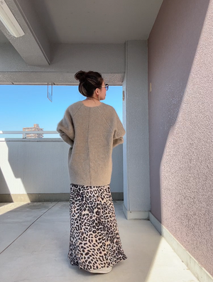 レオパードパディングマーメードスカート