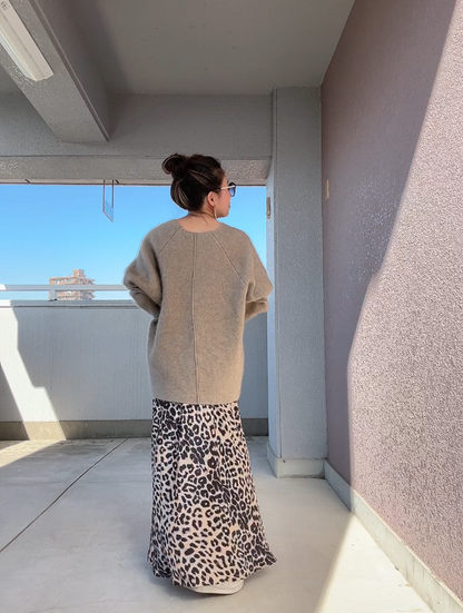 レオパードパディングマーメードスカート