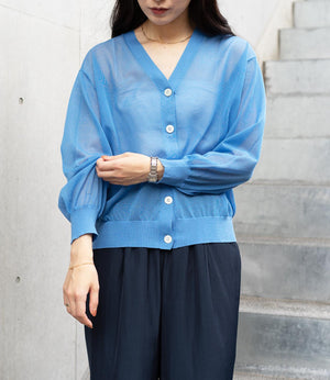 シャープネックシアーカーディガン