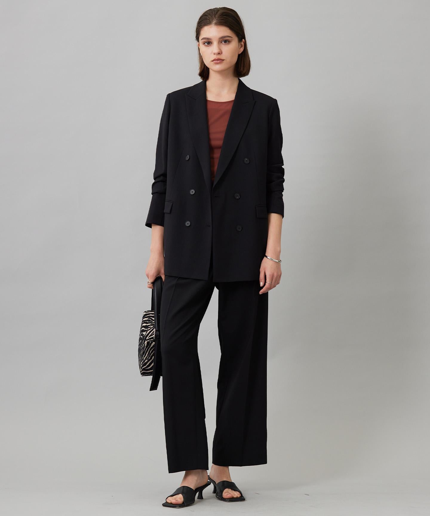 ウール2WAYストレッチ ワイドパンツ