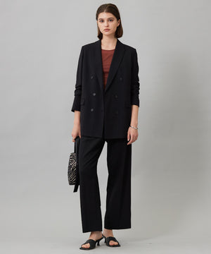 ウール2WAYストレッチ ワイドパンツ