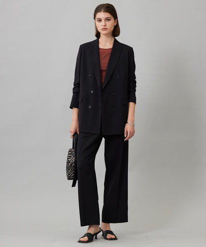 ウール2WAYストレッチ ワイドパンツ