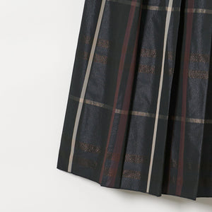 チェック タフタ プリーツスカート