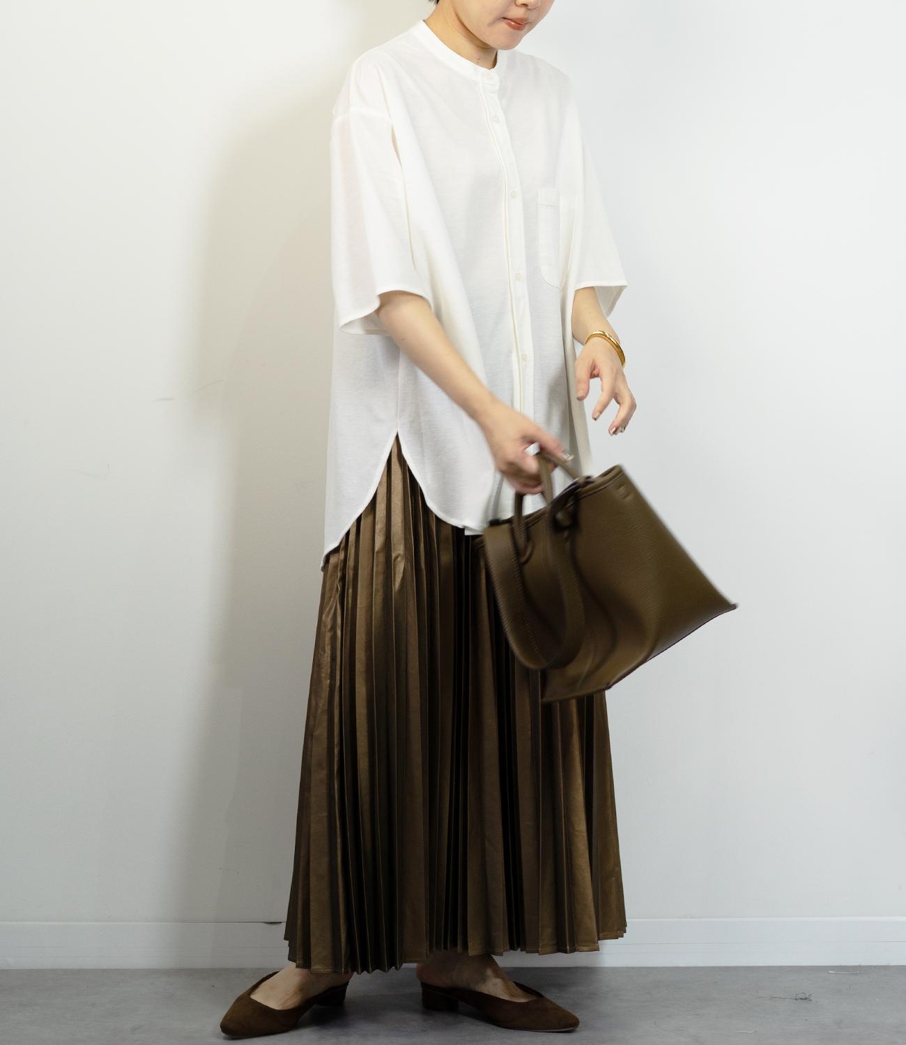 フェイクレザープリーツスカート