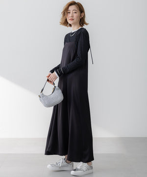 ジョーゼットサテン キャミソールワンピース