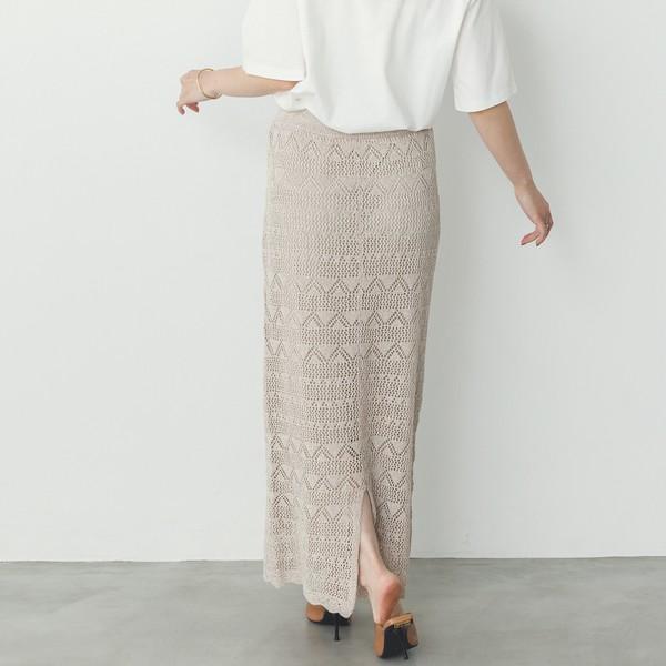 透かし編みAラインスカート