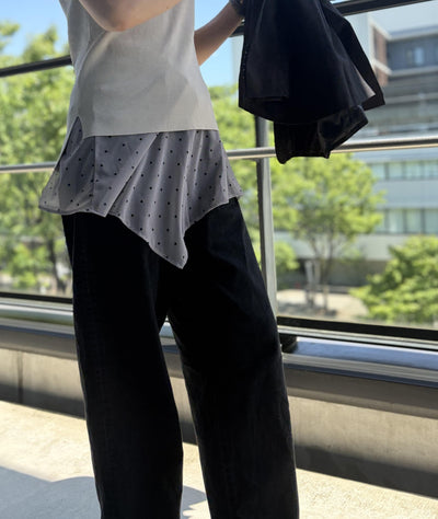 ドットメッシュシアーラップスカート