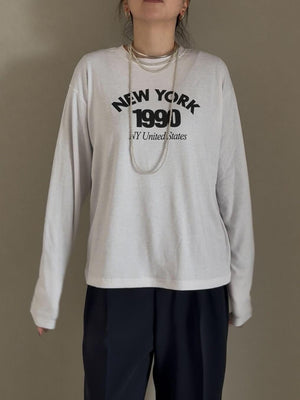 ニューヨークロゴ起毛ロンT