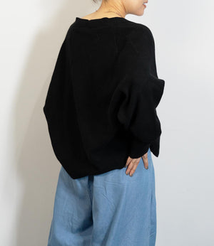 デザイン編みニットカーディガン