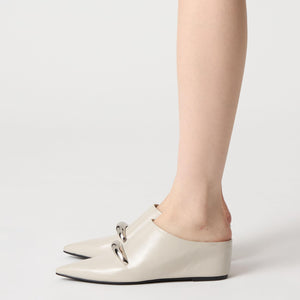 ＜SY＞ ポインテッドインヒールウェッジミュール サンダル55↑