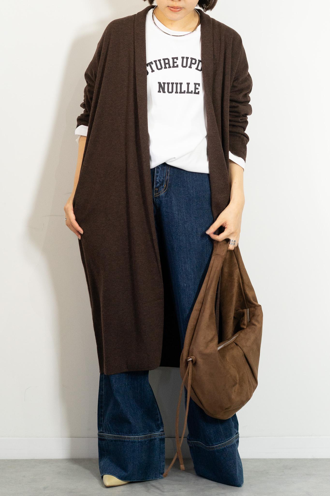 着流しニットコーディガン