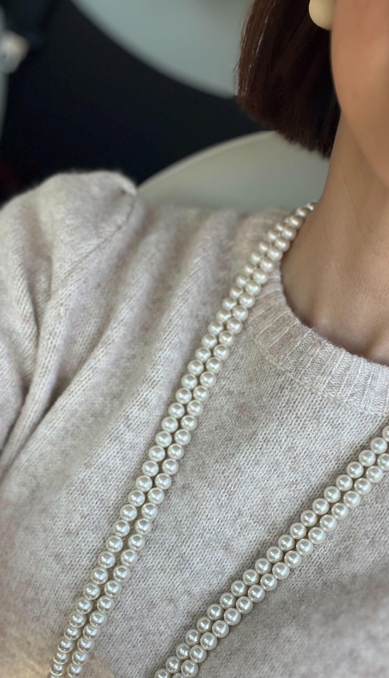 パフスリーブ半袖ニット