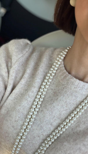 パフスリーブ半袖ニット