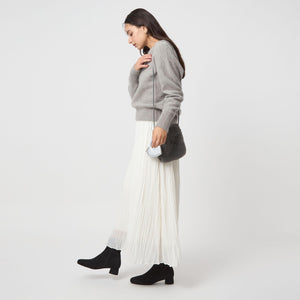 ファーショルダーバッグ ハートチャーム付き