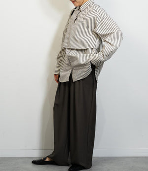 アンサンブルストライプシャツ