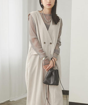 ダブルボタンジレオールインワン