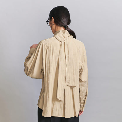 【WEB限定 Wardrobe DAILY MINIMAL】リボンタイブラウス -2WAY/ウォッシャブル-