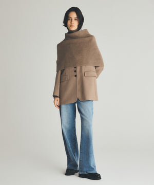 撥水ストレッチ ルーズワイドデニム