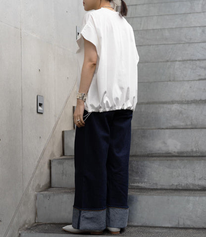 ドロストオーバーフレンチスリーブカットソー