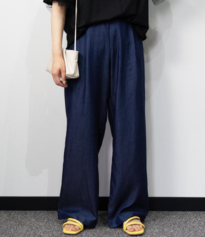 テンセルデニムストレートパンツ