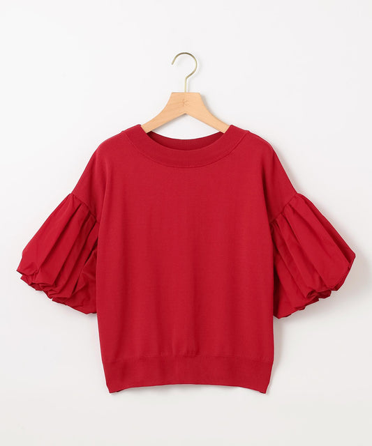 ストレッチクリアパフ袖 ニット