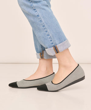 バイカラー ポインテッドパンプス