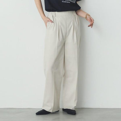 リネンミックスストレートパンツ