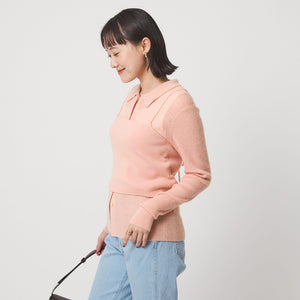 ポロニット カーディガン × ビスチェ ニット セット