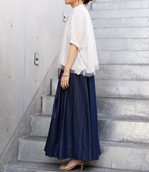 グレースフレアタックデニムスカート