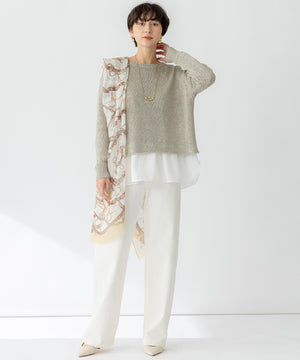 23区DENIM ストレッチ ワイドパンツ