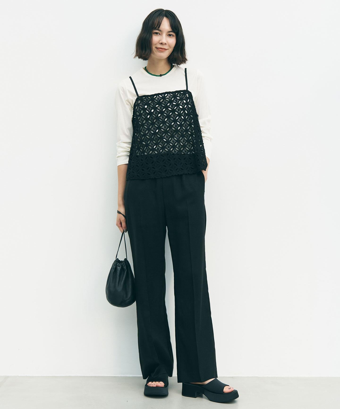 ラッセルレース キャミレイヤード Tシャツ