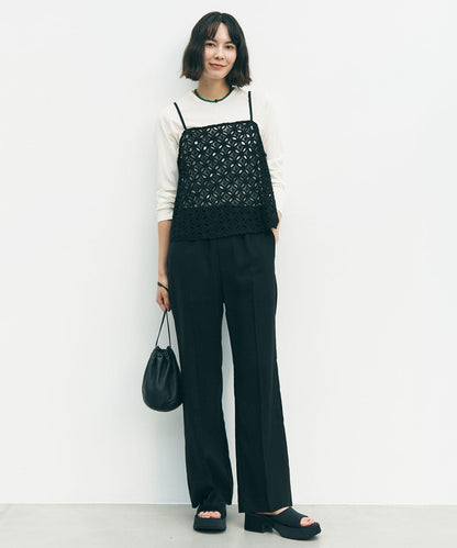 ラッセルレース キャミレイヤード Tシャツ