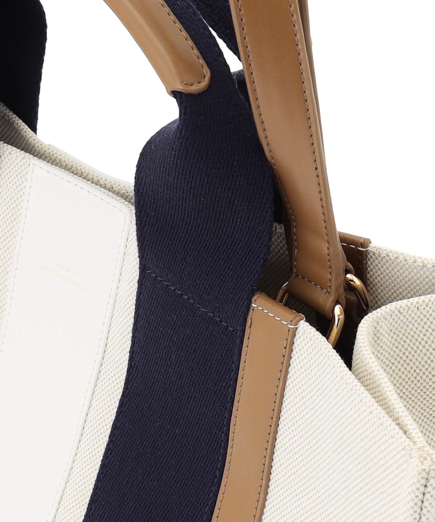 ストライプキャンバス トートバッグ