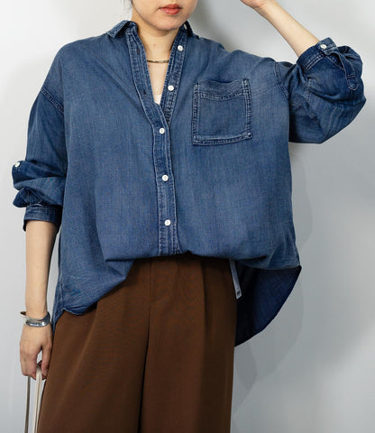 デニムライクシャツ