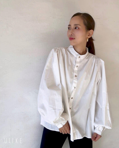 ハートボタンシャツ