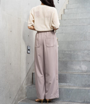 ウエストドロストイージーワイドパンツ