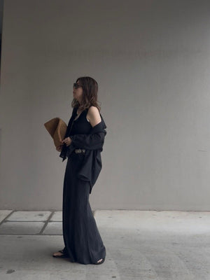 Sheer long cuffs shirt