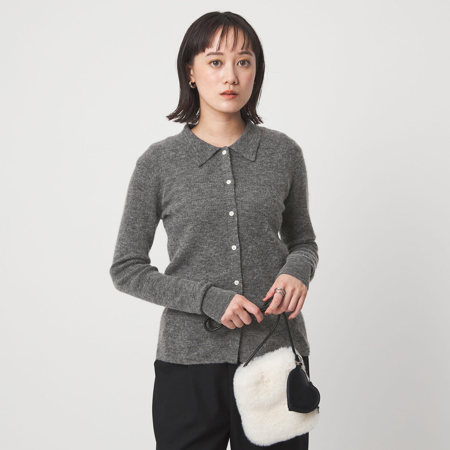 ポロニット カーディガン × ビスチェ ニット セット