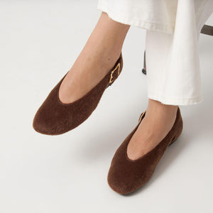 サイド バックル フラットシューズ