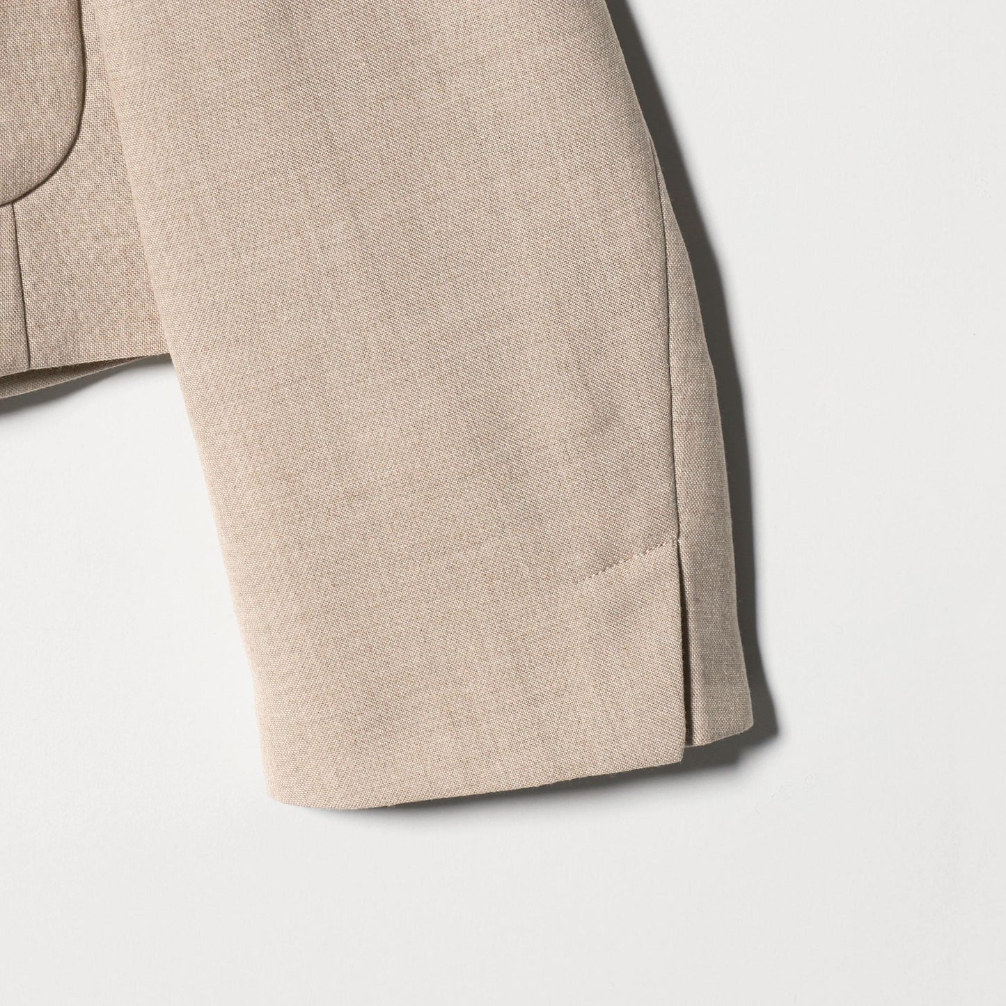 ポリエステルブレンド カラーレス ショートジャケット