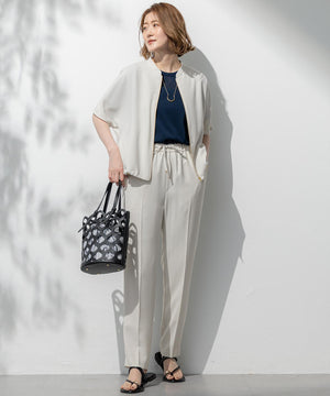 ストレッチジョーゼット フレンチスリーブ ブルゾン