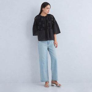 チャンキーパテッドサンダル（4.5cmヒール）