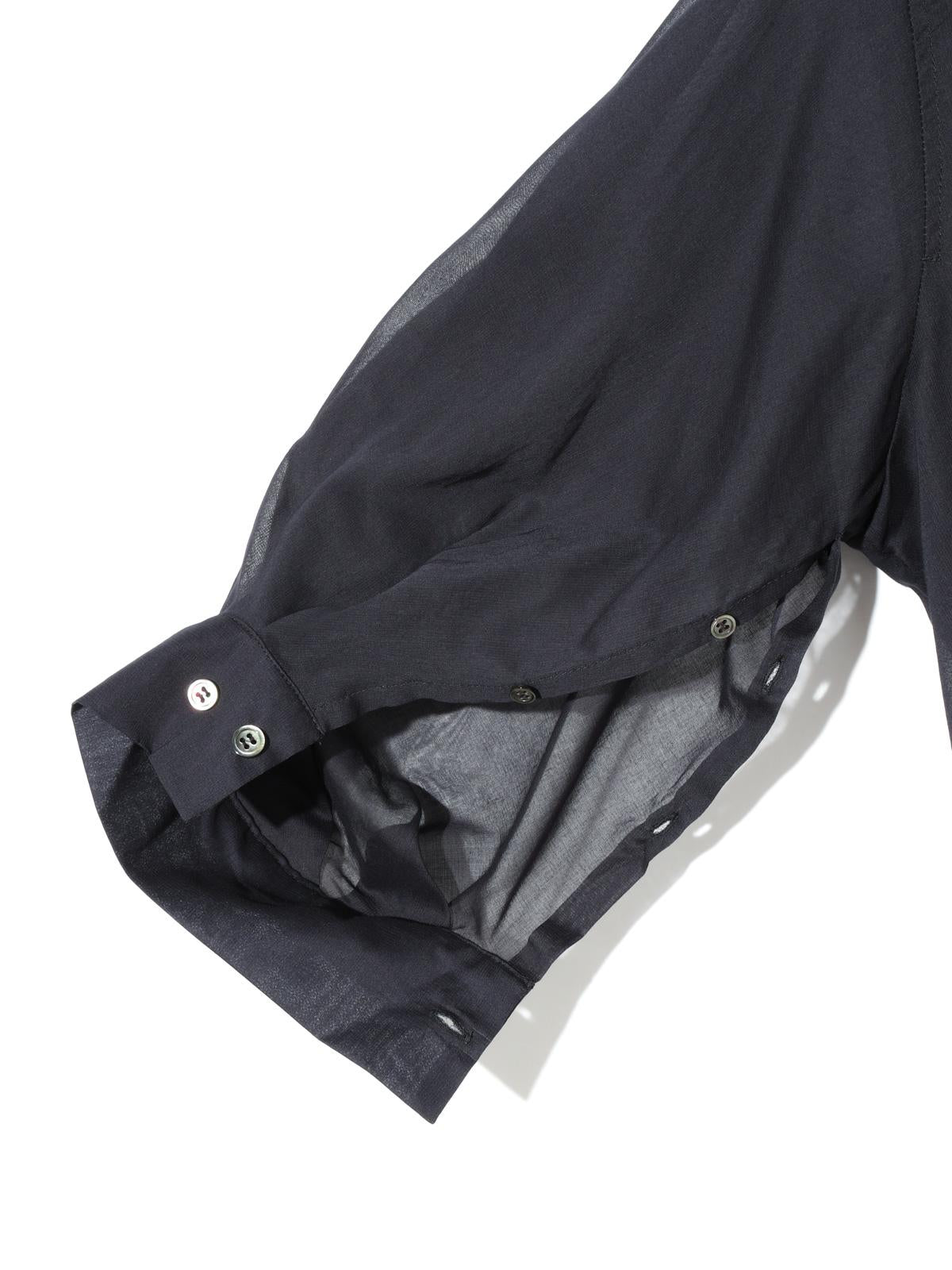MIDIUMISOLID for Ladies シアースリットスリーブチュニックシャツ