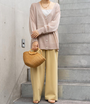 フィルムストライプストレートパンツ