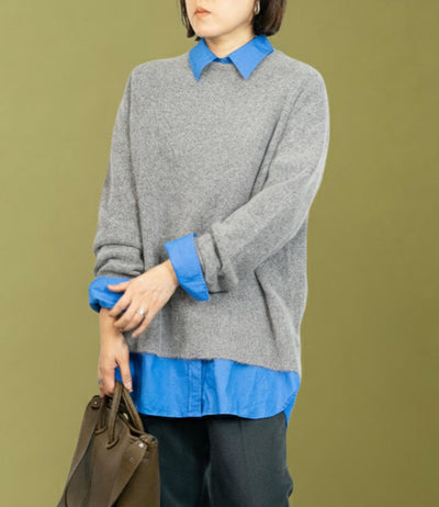 FOX混バックスリットオーバーニット